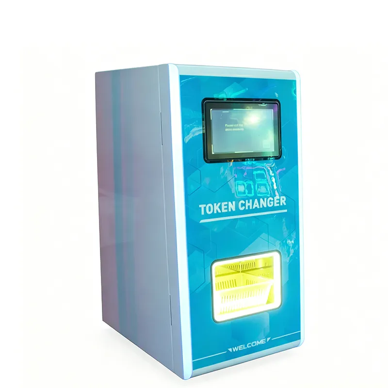 Tabletop exchange token machine for arcade centers