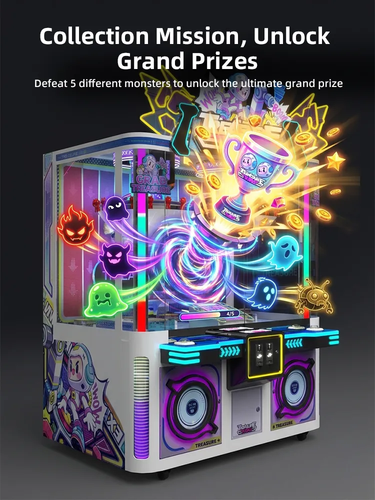 Gemelos del tesoro 2 Players prize game machine detail