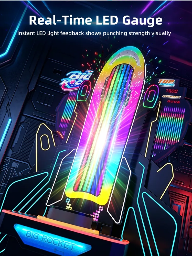 Big Rocket arcade hammer machine detail