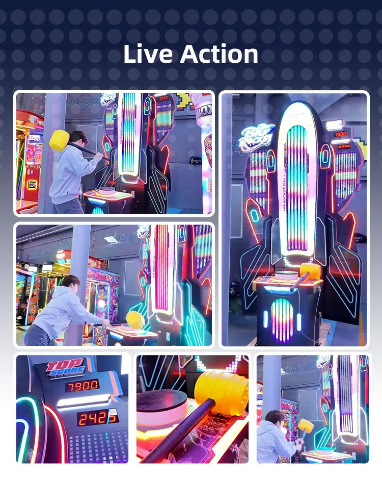Big Rocket strength tester arcade machine deatil1