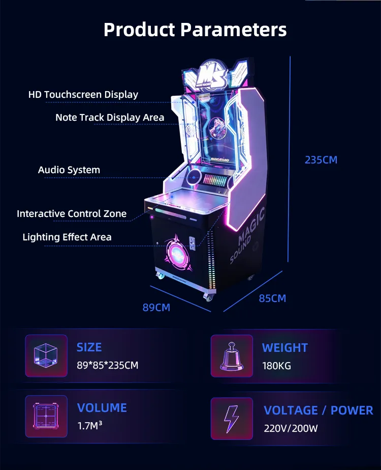 Magic Sound rhythm game machine detail