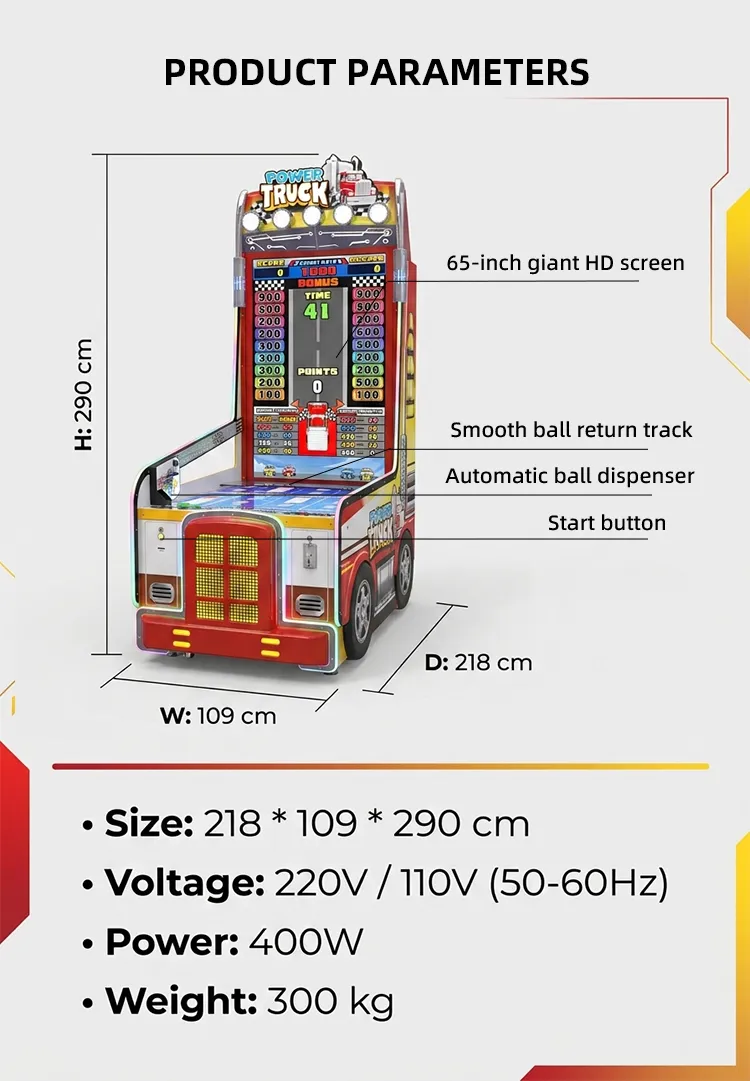 Power Truck ticket redemption arcade games detail