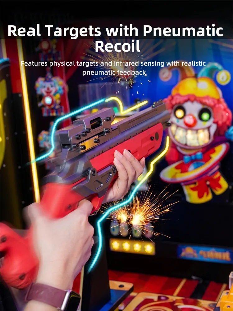 Shooting Carnival 4 Players gun arcade machine detail