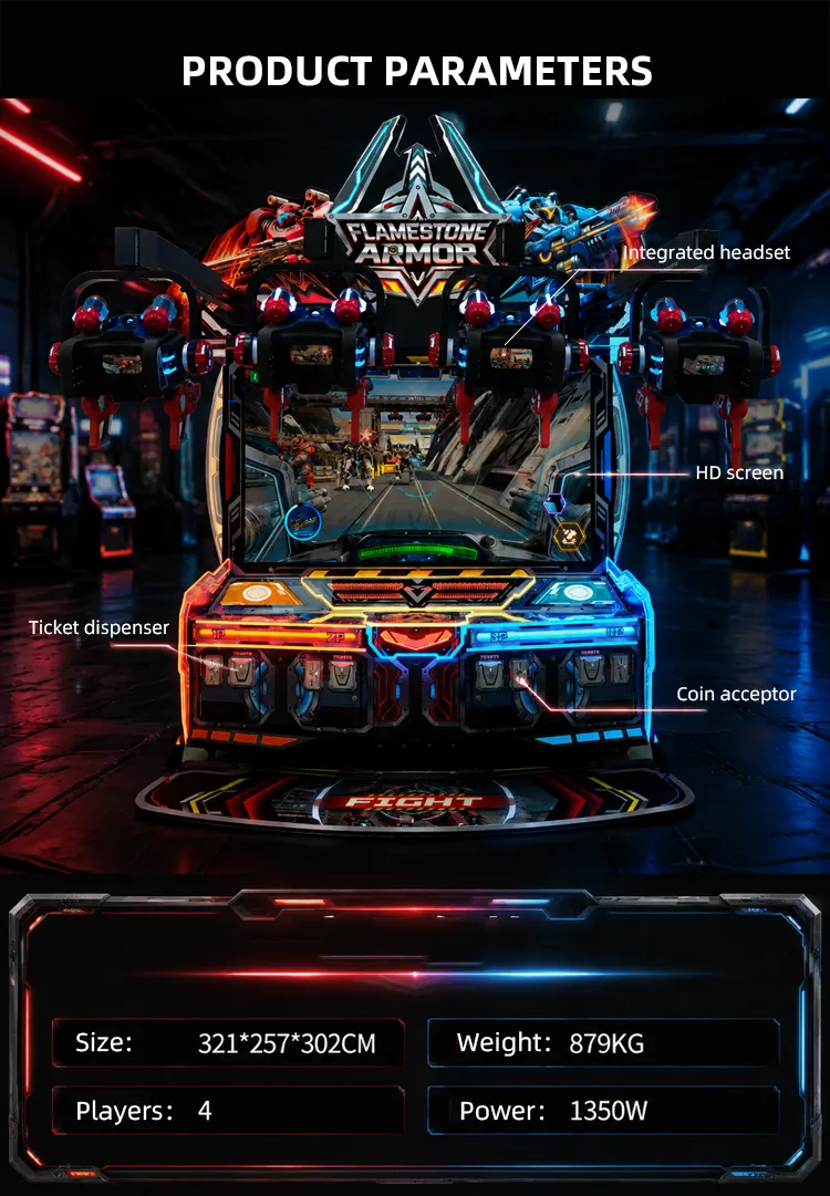 Flamestone Armor 4 プレーヤーのアーケード マシンのシューティング ゲームの詳細
