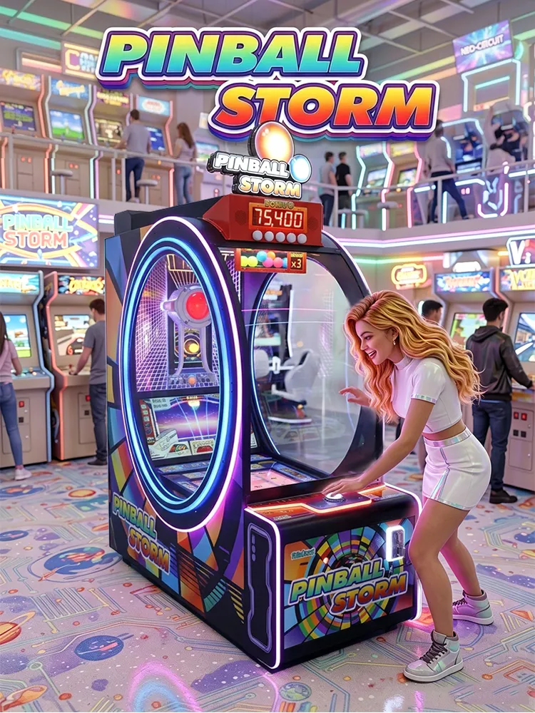 Pinball Storm Ball Drop Arcade Machine detail
