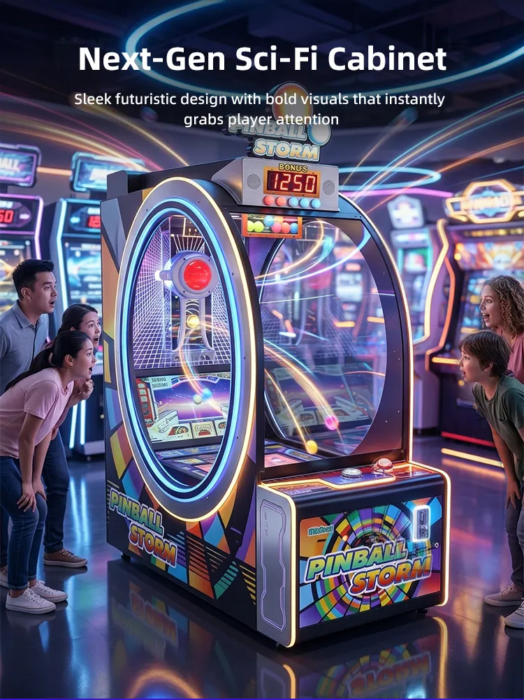 Pinball Storm redemption game machine detail