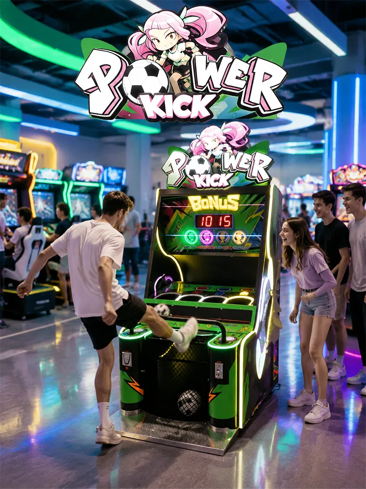 Power Kick football arcade game machine detail