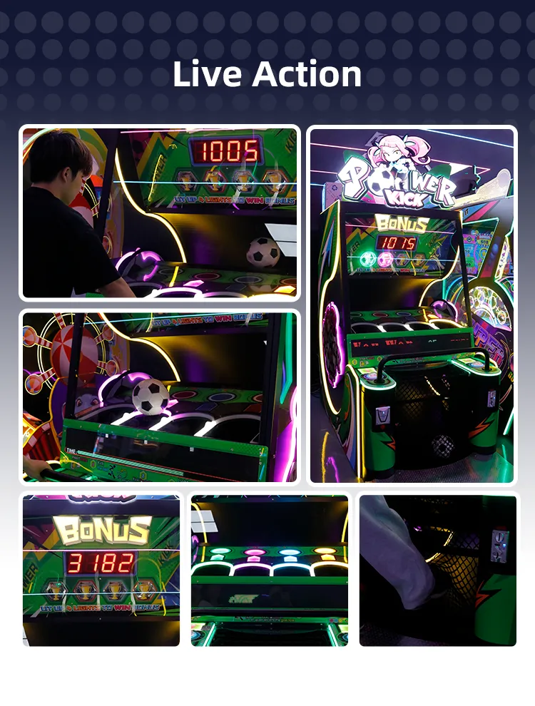 Power Kick ticket redemption arcade machine detail 1
