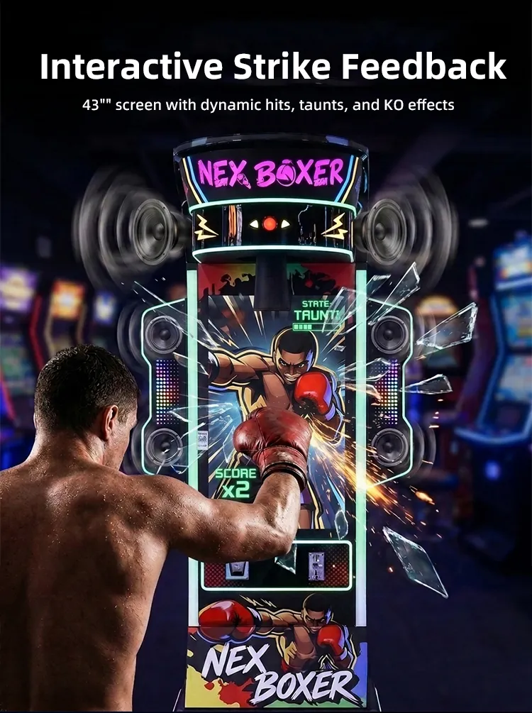 Nex Boxer punching bag game machine detail