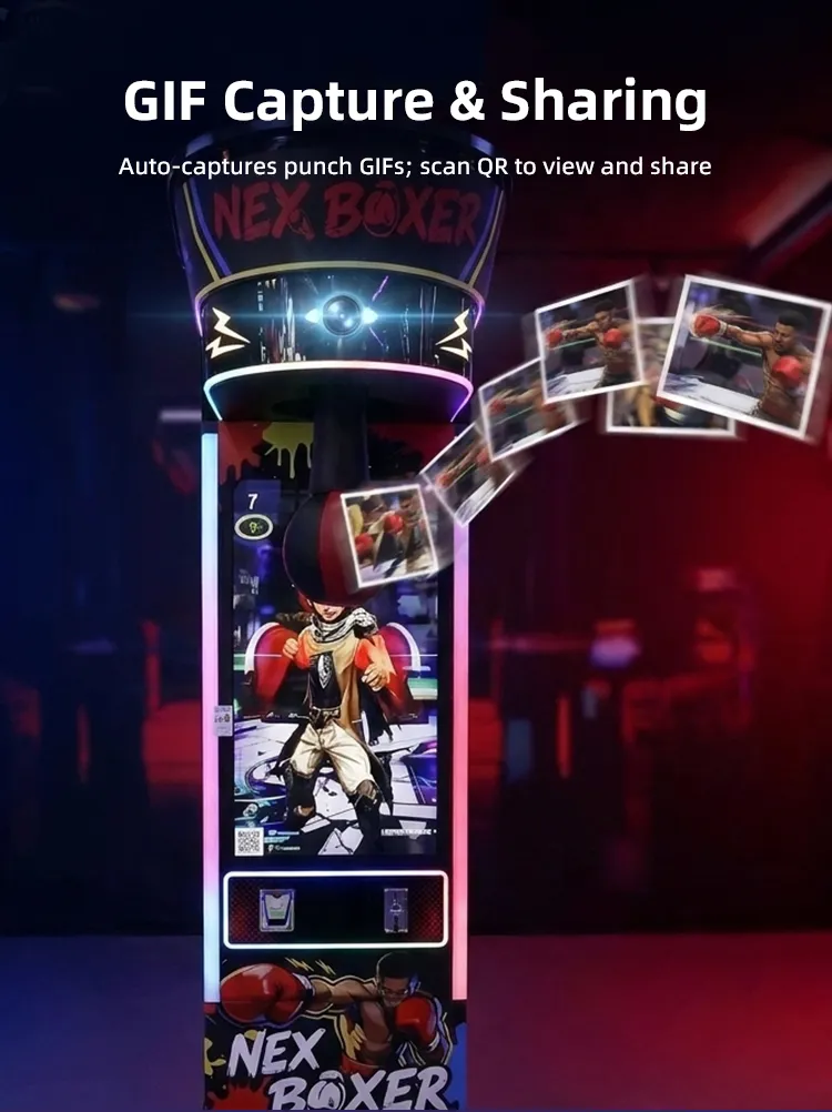 Nex Boxer punch power arcade machine detail