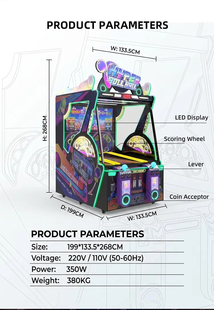 Hyper Roll Ball 2 Players coin operated games detail