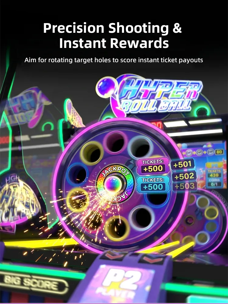 Hyper Roll Ball 2 Players ticket redemption arcade games detail