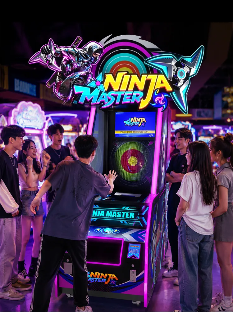 Ninja Master Shuriken Throwing Arcade Machine detail
