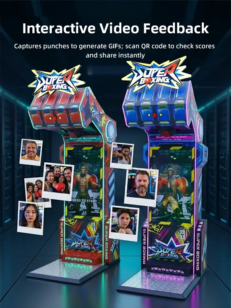 Super Boxing punching bag arcade game detail