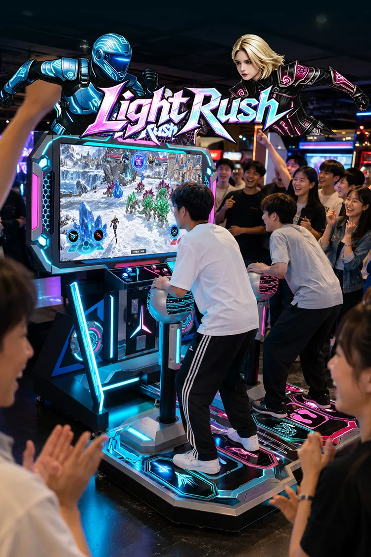 Light Rush commercial video game machines detail