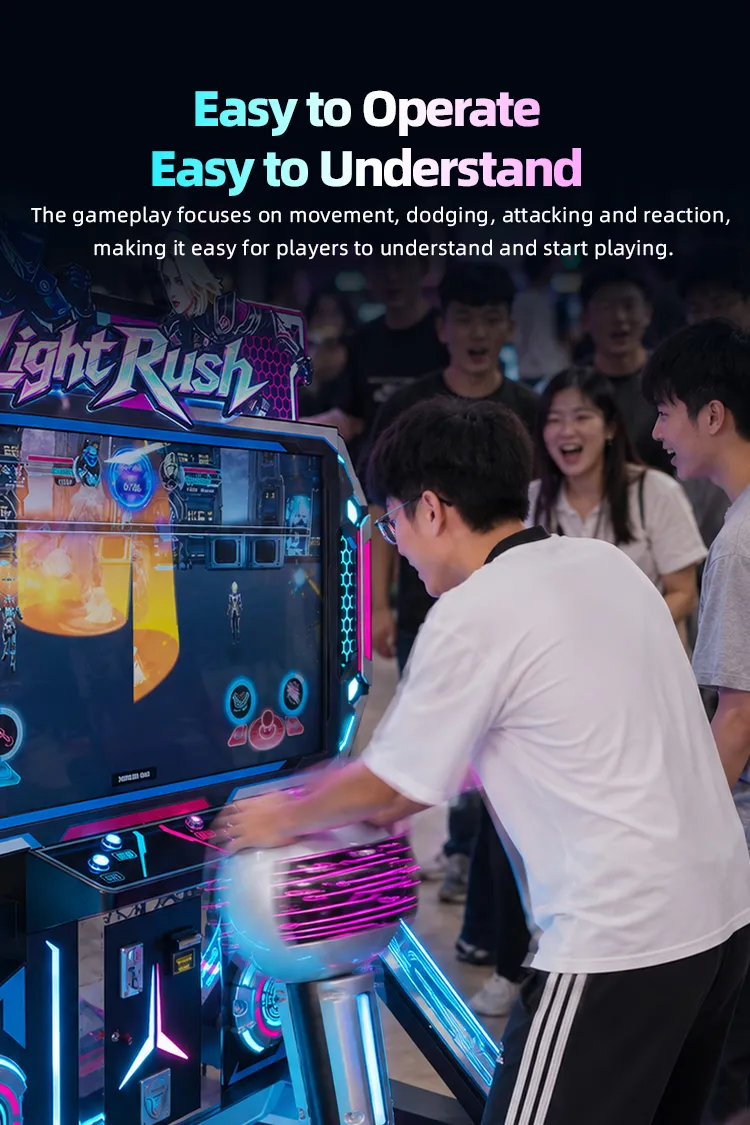 Light Rush Cooperative Arcade Game Machine detail
