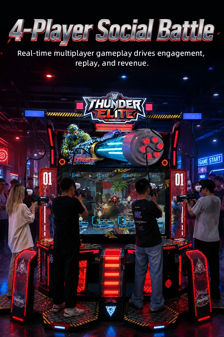 Thunder Elite shooting arcade machine detail