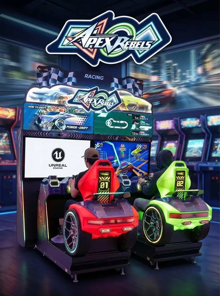 Apex Rebels race car arcade game detail