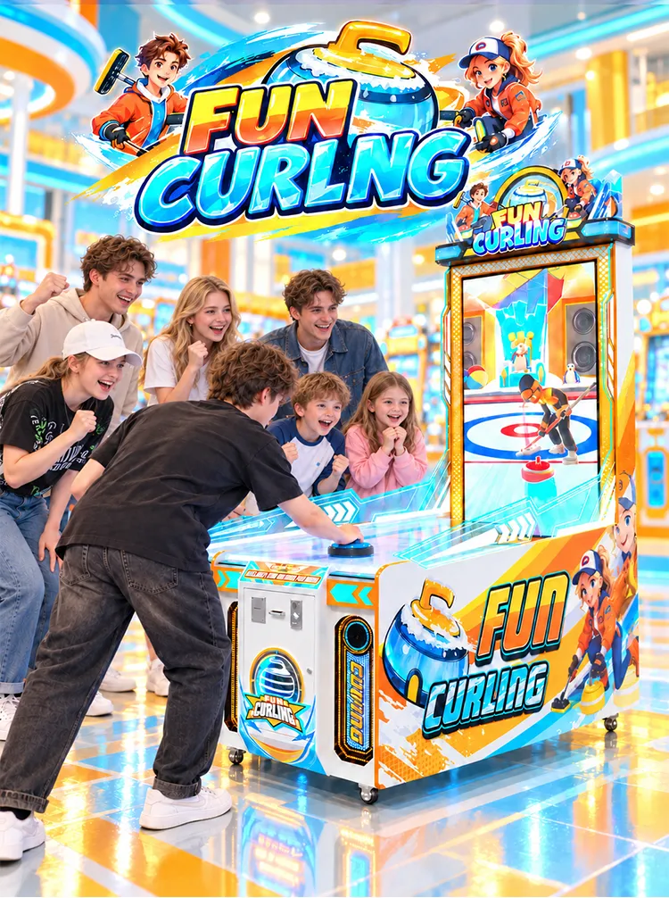 Fun Curling Curling Arcade Machine detail